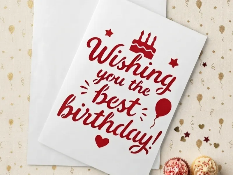Happy Birthday Cutout Card Greeting card v21