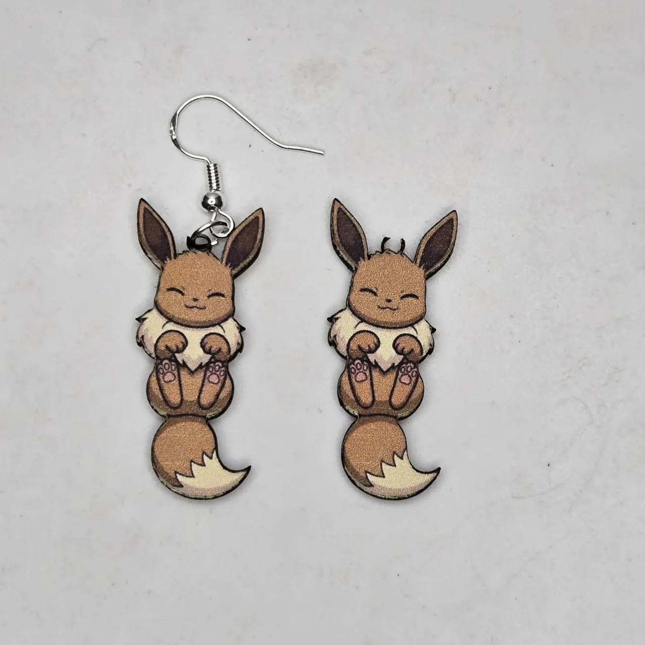 Eevee Wood Cut Earrings view 4