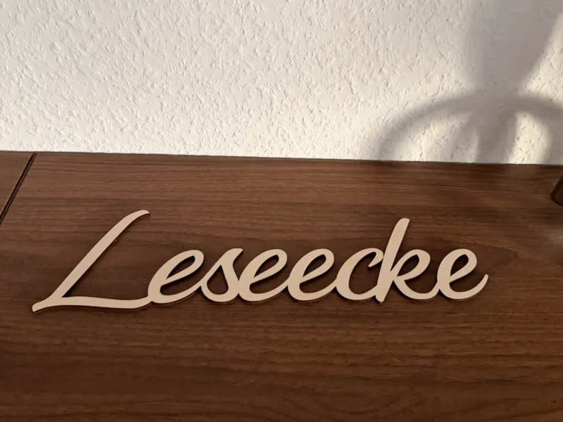 Leseecke Holzschild Schriftzug