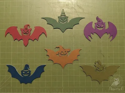 6 Halloween Bat Paper Cutting Collection