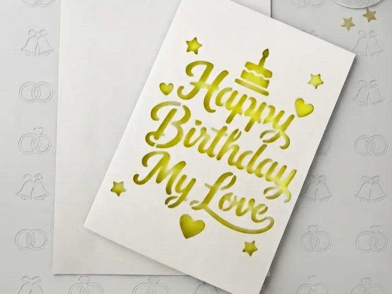 Happy Birthday Cutout Card Greeting card v25