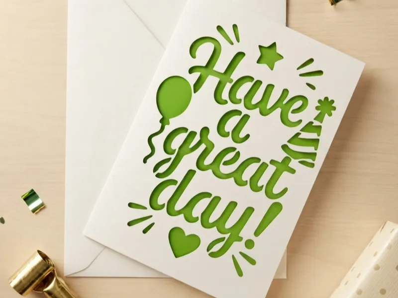 Happy Birthday Cutout Card Greeting card v26