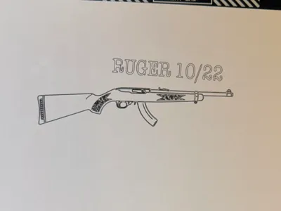 Ruger 10/22 Outline Drawing 