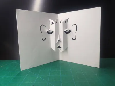 3D Printed Homemade Scoring Pen for Addressing Paper Creasing Issues Pop-up Card - Face
