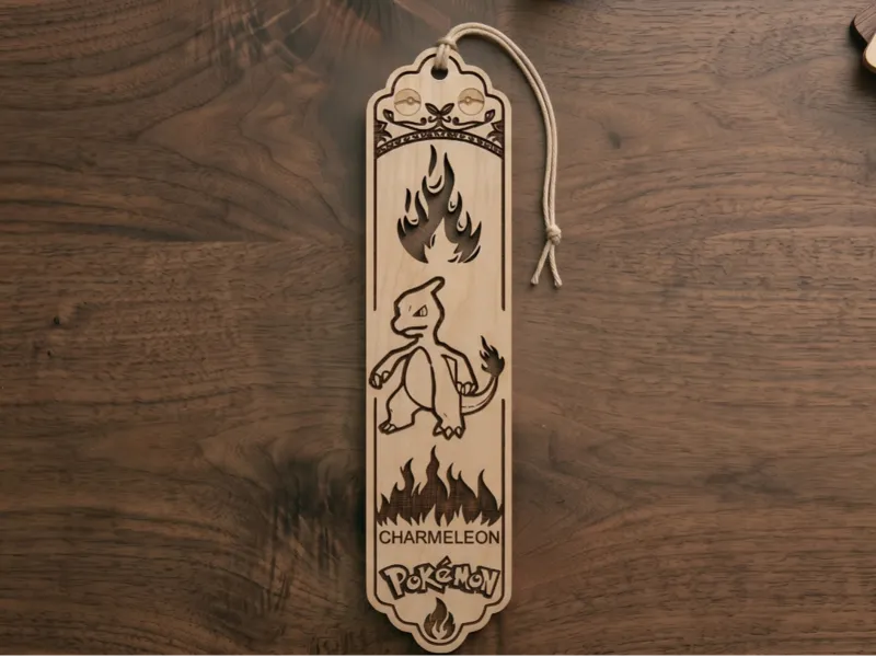 Charmeleon Pokemon Wooden Bookmark