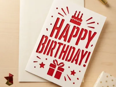 Happy Birthday Cutout Card Greeting card v28