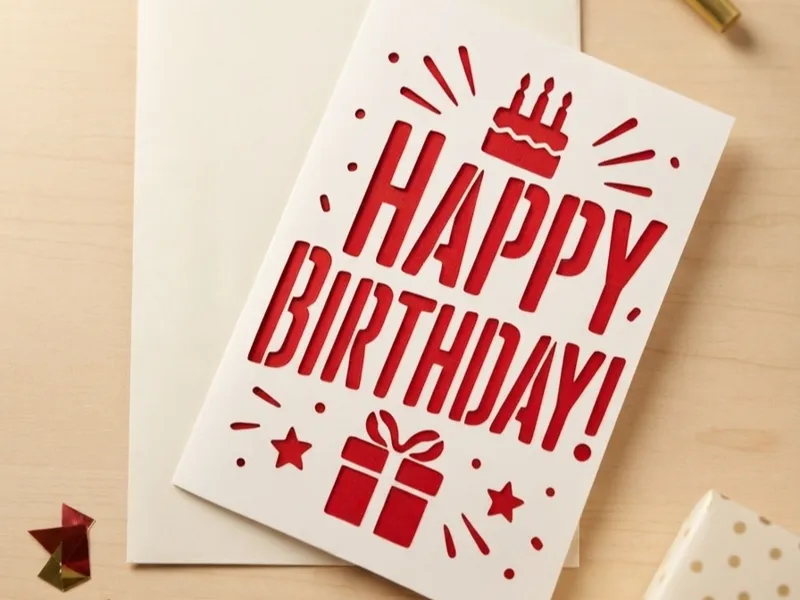 Happy Birthday Cutout Card Greeting card v28
