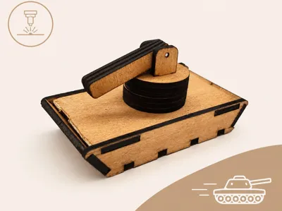 minimalist laser-engraved tank