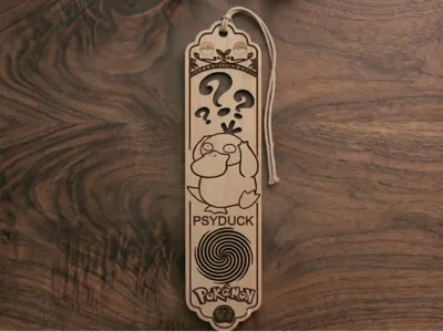 Psyduck Pokemon Wooden Bookmark