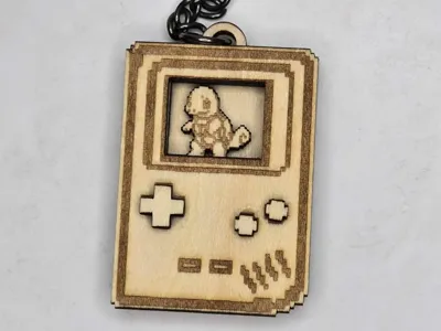 Layered Squirtle Game Boy Keychain
