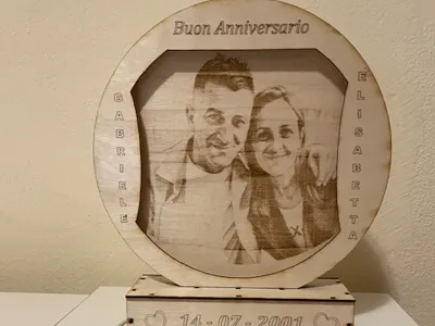 Layered Lamp Happy Anniversary
