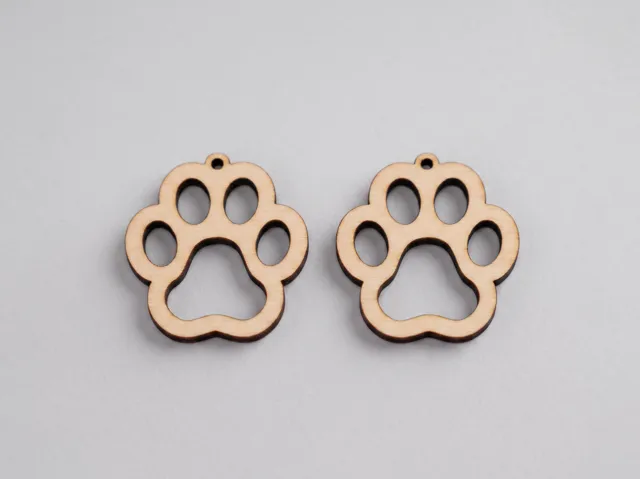 Pawprint Laser Cut Earrings