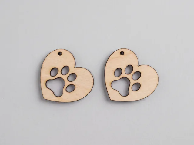 Pawprint Laser Cut Earrings