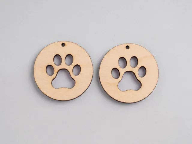 Pawprint Laser Cut Earrings