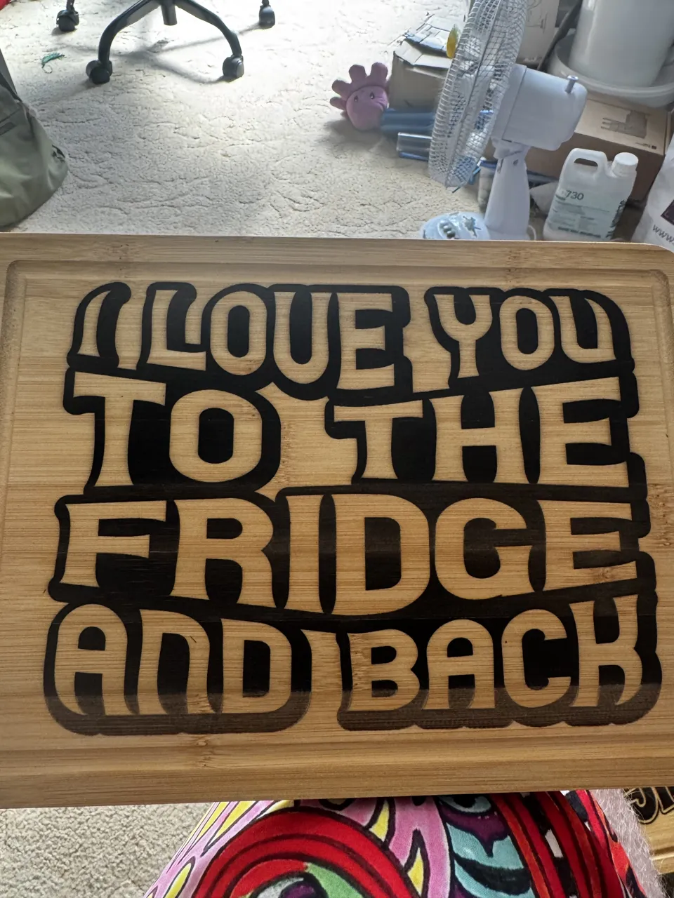 I love you to the fridge and back cutting/chopping view 2