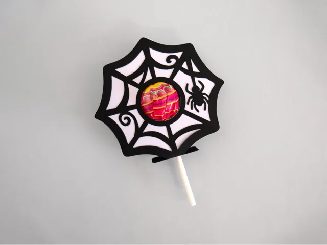 Halloween Lollipop Holder - Spiderweb