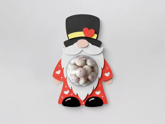 Valentine Gnome Candy Holder
