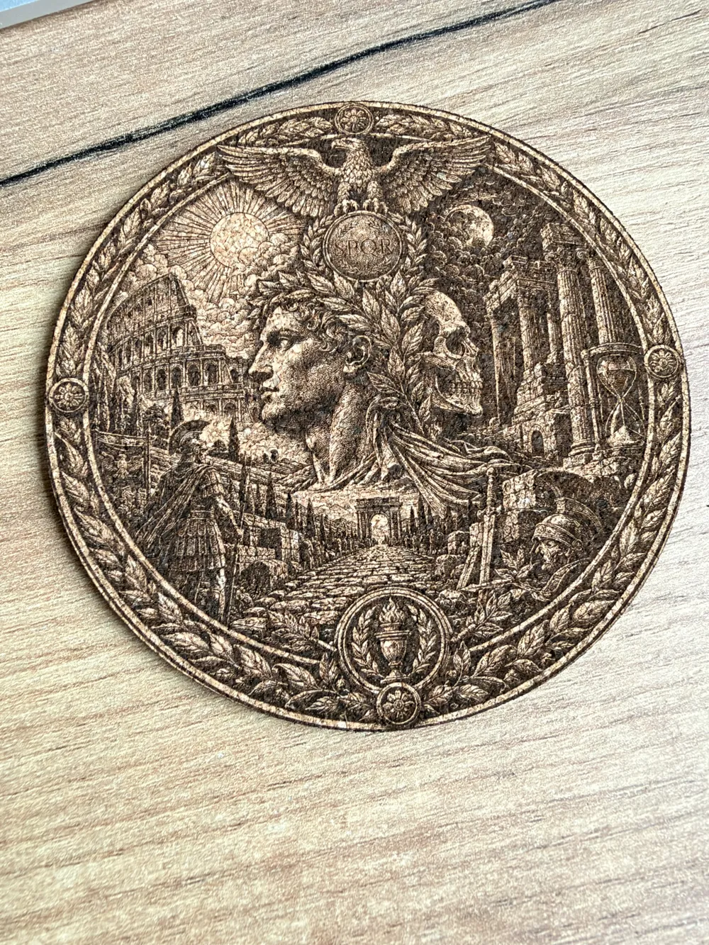 Roman Empire Coaster – SPQR - Free 3D Print Model - MakerWorld