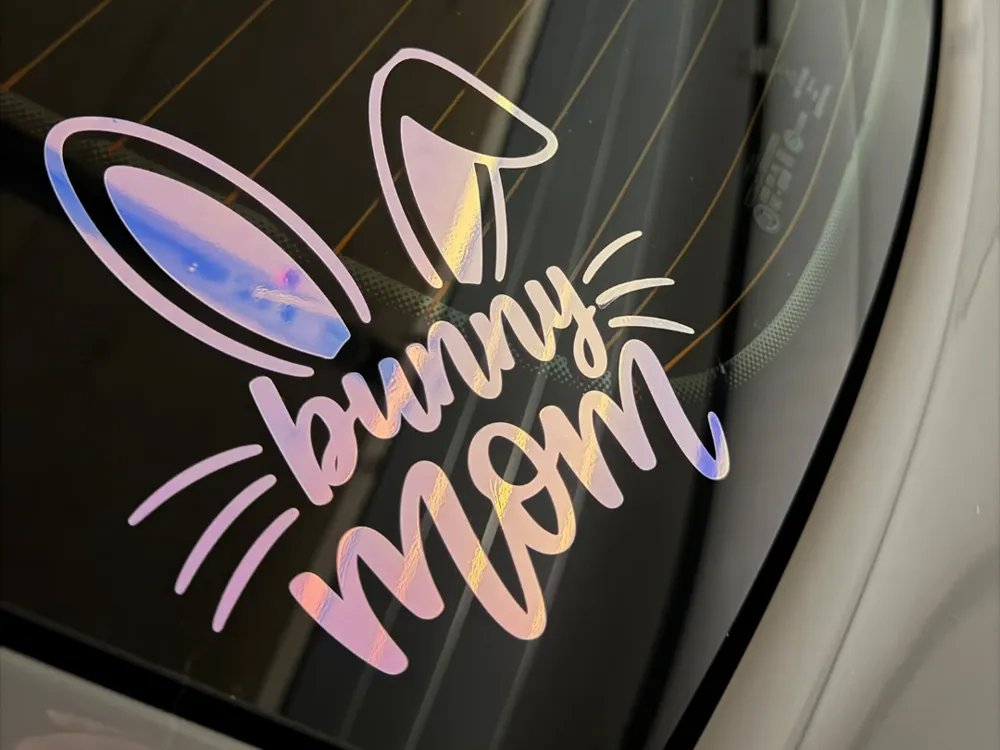 Right Sticker Design Bunny Mom – Cute Car Sticker | Plotter Design - Free 3D Print Model ...