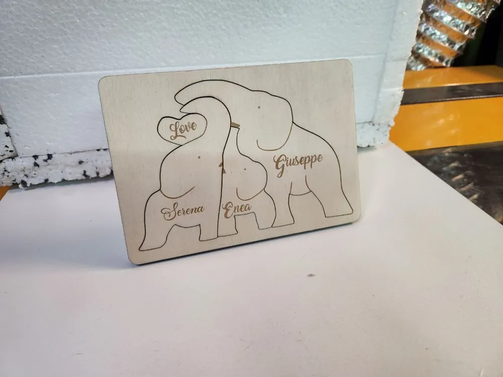 Customizable Elephant Family Frame Picture - Free 3D Print Model ...