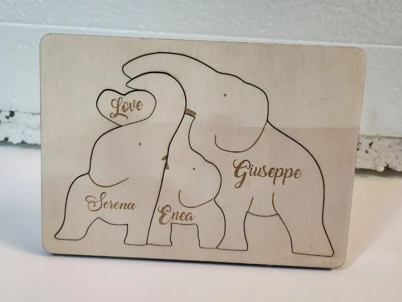Customizable Elephant Family Frame Picture - Free 3D Print Model ...