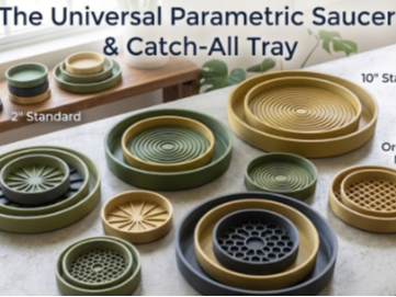 The Universal Parametric Saucer & Catch-All Tray