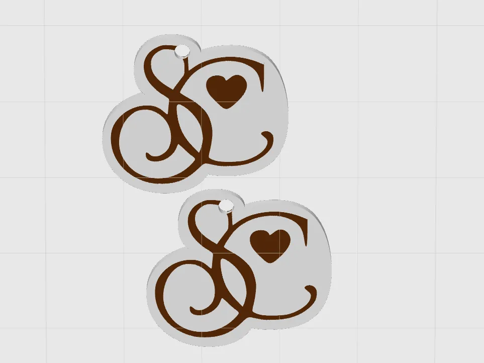 Sabrina Carpenter logo earrings / keychain view 2