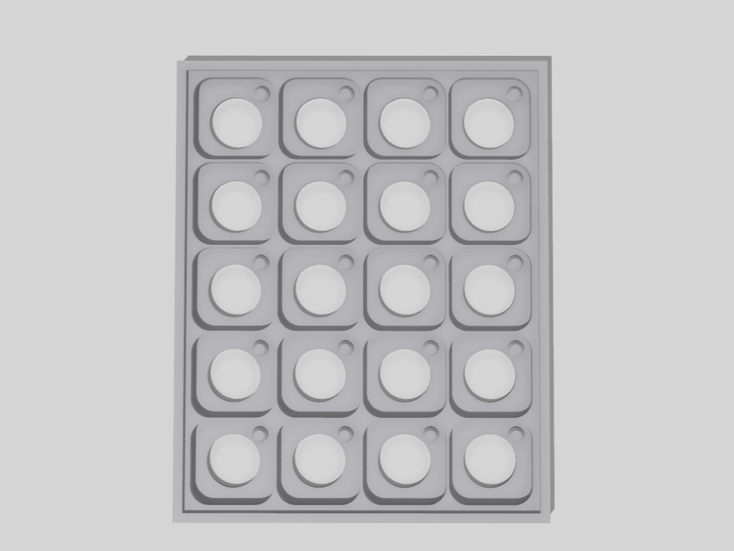Test- / Sammelplättchen-Organizer (Rasterplatte)