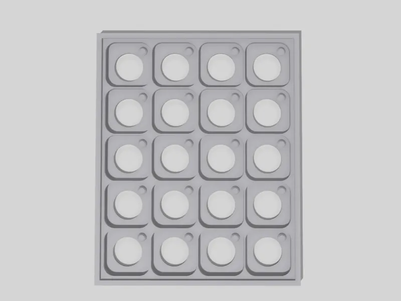 Test- / Sammelplättchen-Organizer (Rasterplatte)