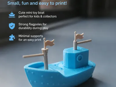 Mini Toy Boat – Easy to Print, Fun to Play!