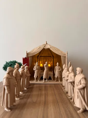 Escenografía en miniatura: 1453 Ottoman War Council Diorama – Mehmed II — vista de referencia 2