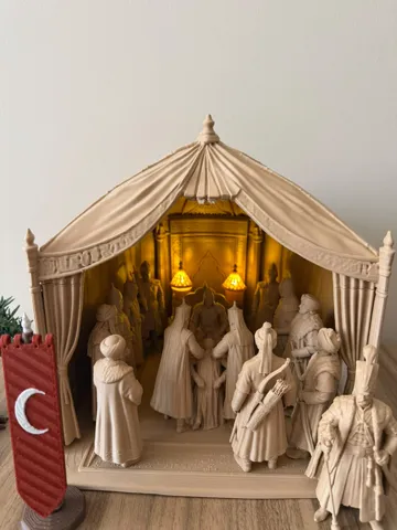 Escenografía en miniatura: 1453 Ottoman War Council Diorama – Mehmed II — vista de referencia 5
