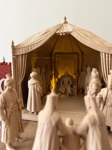 Escenografía en miniatura: 1453 Ottoman War Council Diorama – Mehmed II — vista de referencia 3