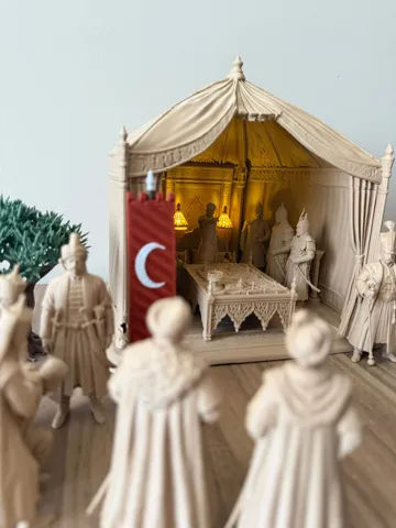 Escenografía en miniatura: 1453 Ottoman War Council Diorama – Mehmed II — vista de referencia 4