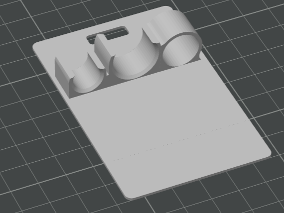 ID badge pen and syringe holder 3D model