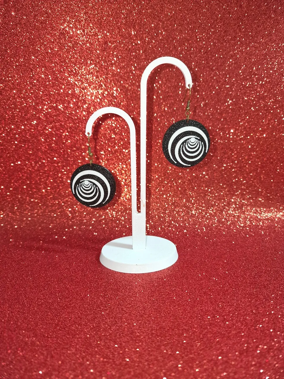 Optical illusion earrings view 3