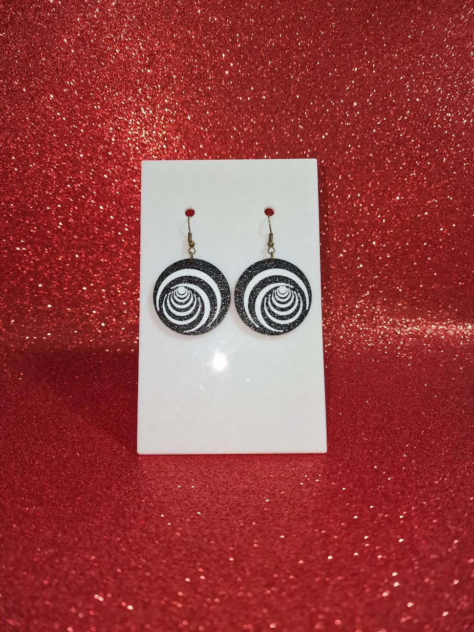 Optical illusion earrings view 2