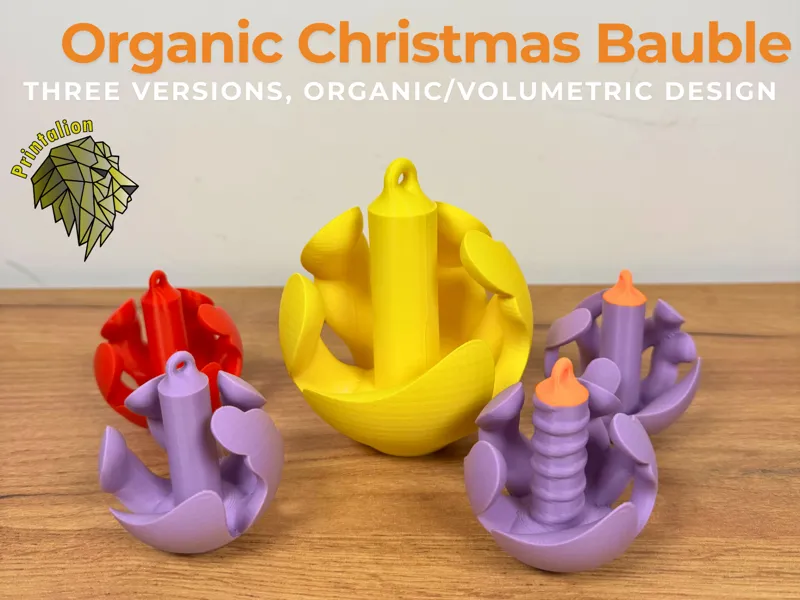 Organic/Volumetric Christmas Bauble Three versions