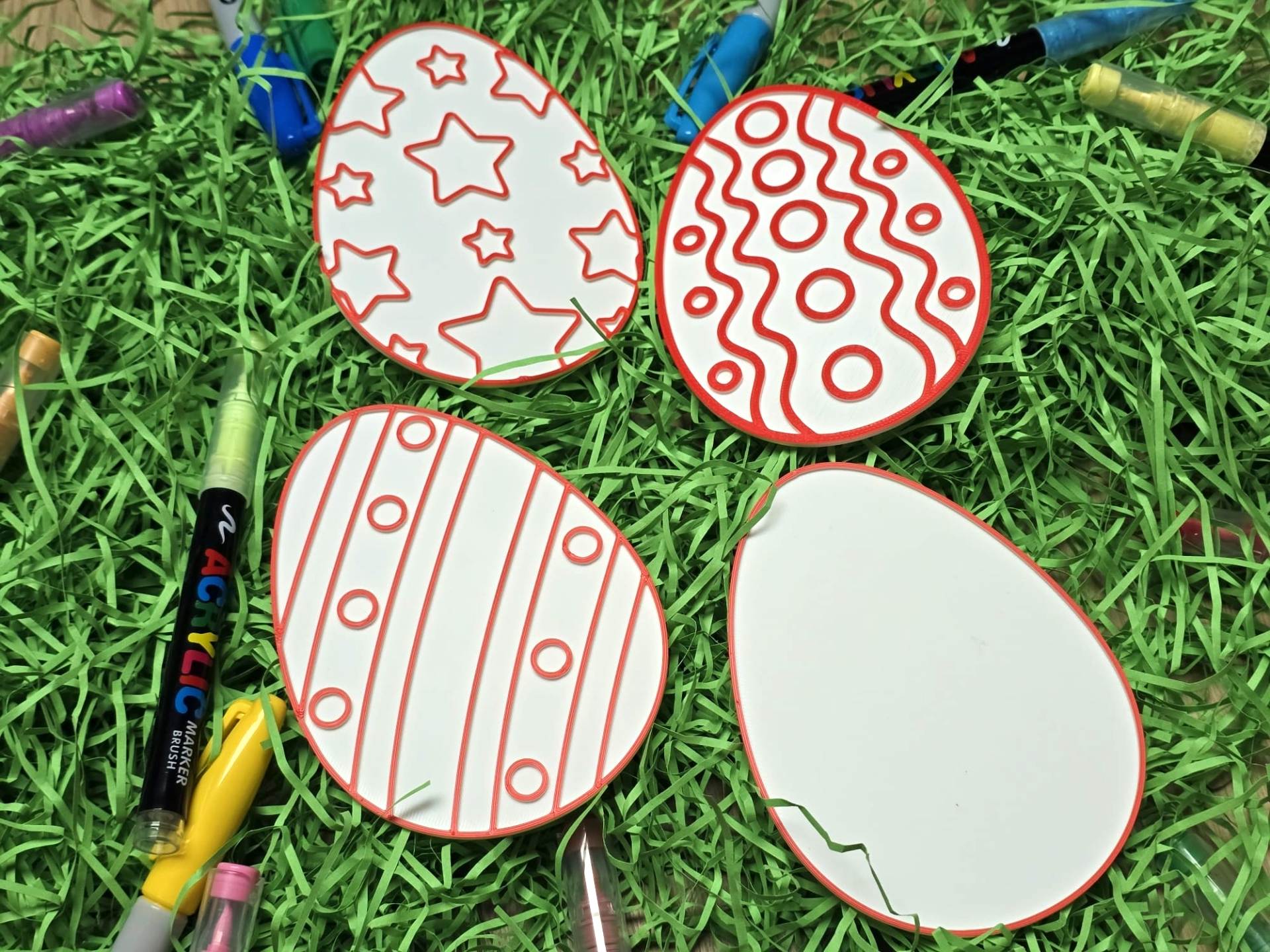 Fun Ostern Coloring Eggs Easter Festive Craft DIY