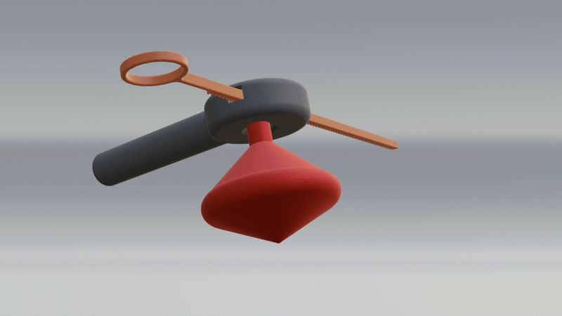 Spinning Top Pull-Cord  Pull-String toy game