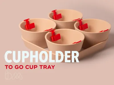 Cupholder - Cardboard togo cup tray replacement
