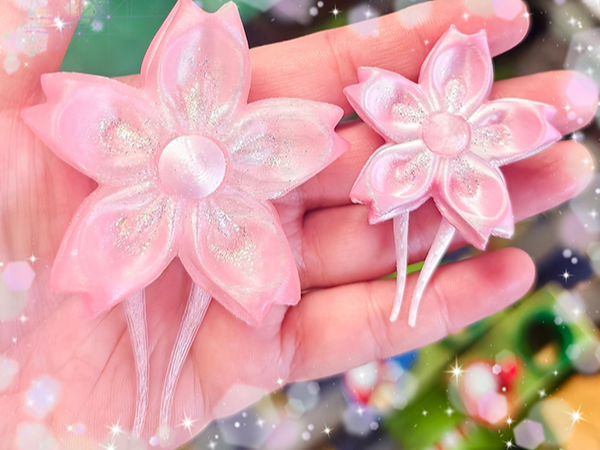 立体面料感樱花发夹发卡 发簪 发饰
