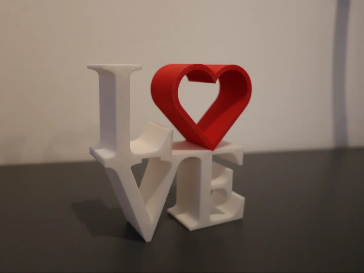 LOVE Sign with Modular Heart - Free 3D Print Model - MakerWorld