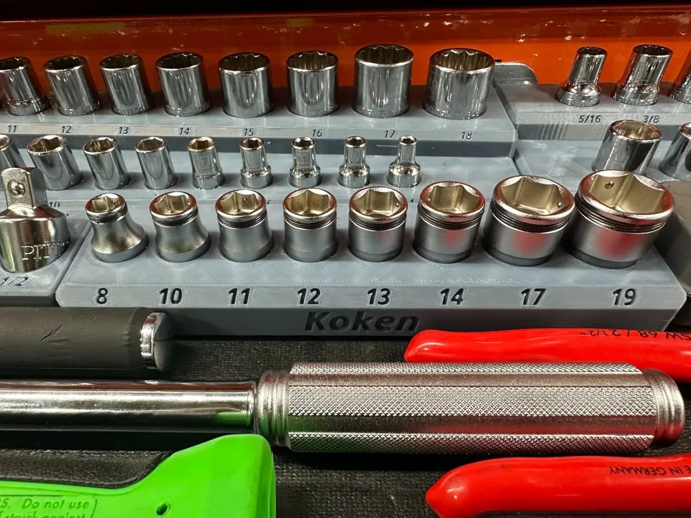 Koken 3/8 Nut Grip Sockets Organizer by Elliott_ MakerWorld