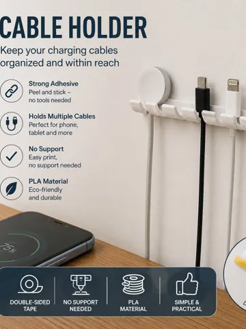 Soporte: Cable Holder for Phone Chargers - Fast print — vista de referencia 2