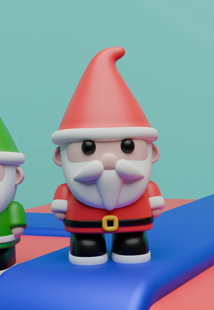Christmas gnome version of Santa Claus