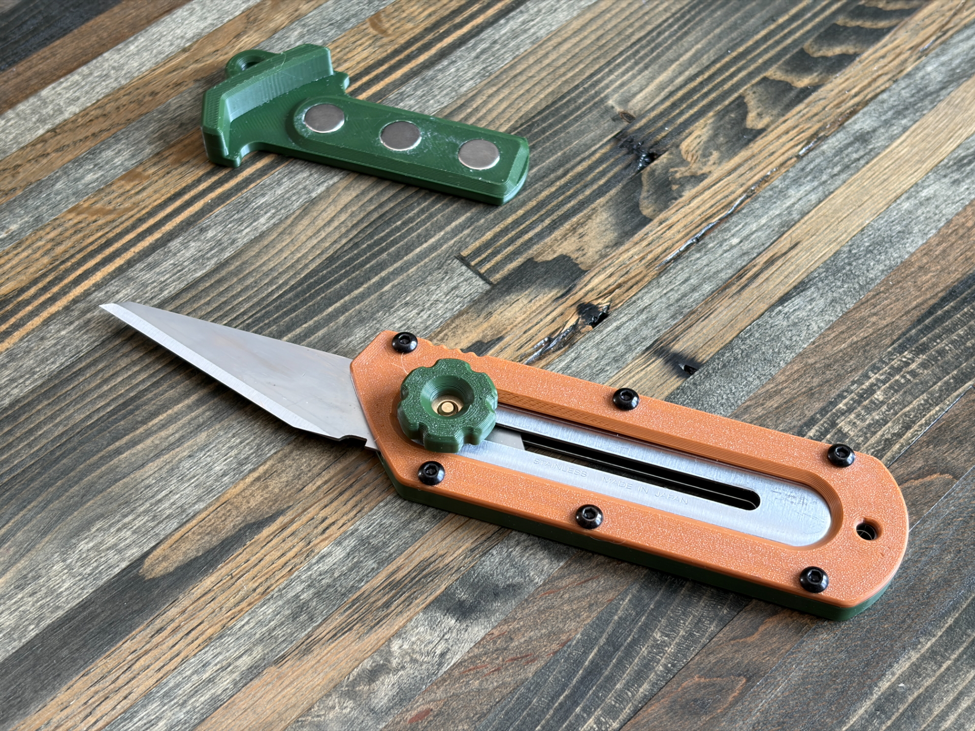 Olfa Craft Knife Grip Handle Skin and Thumb wheel