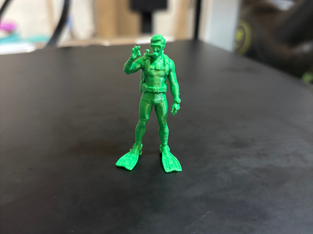 diorama miniature - scuba man 3D model
