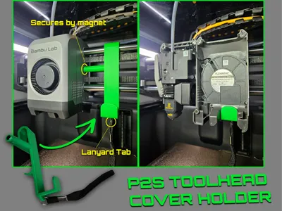 P2S Toolhead Front Cover Holder - Most Secure