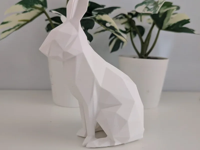 Schlichter Low-Poly Osterhase
